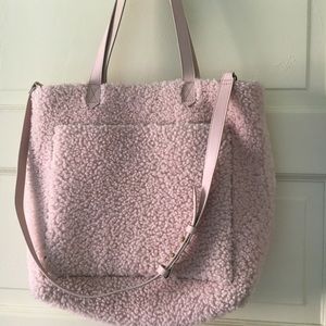 Madewell Blush Shearling Transport Tote
